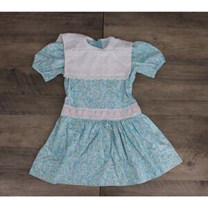 VINTAGE The Childrens Hour by Jan Briggs Girls Pleated Lace Floral Dress Size 7